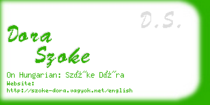 dora szoke business card