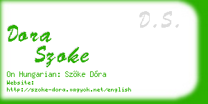 dora szoke business card